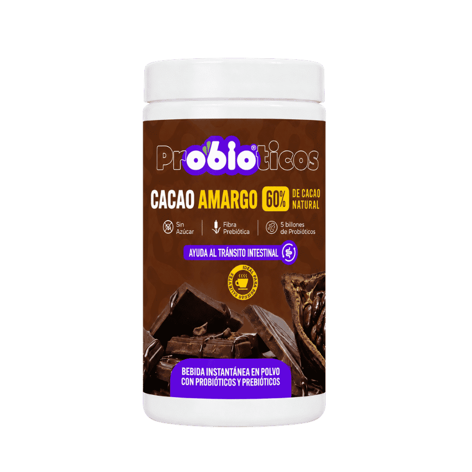 Probióticos + Fibra Prebiótica OBIO: Cacao Amargo (18 Porciones)