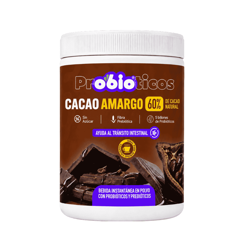 Probióticos + Fibra Prebiótica OBIO: Cacao Amargo (38 Porciones)