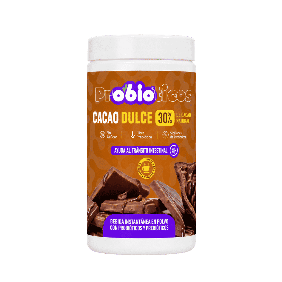 Probióticos + Fibra Prebiótica OBIO: Cacao Dulce (18 Porciones)