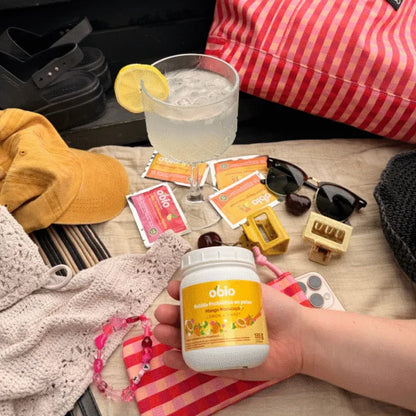 Probióticos + Fibra Prebiótica OBIO: Sabor Mango Maracuyá (30 Porciones)