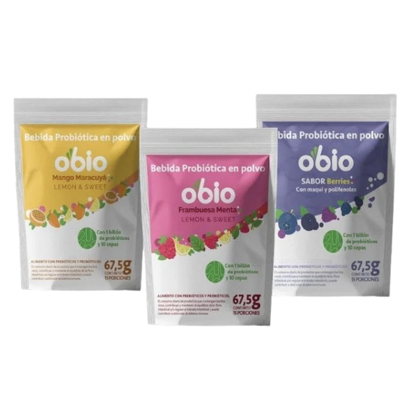 Pack Probióticos + Fibra Prebiótica OBIO: Plan 45 Días