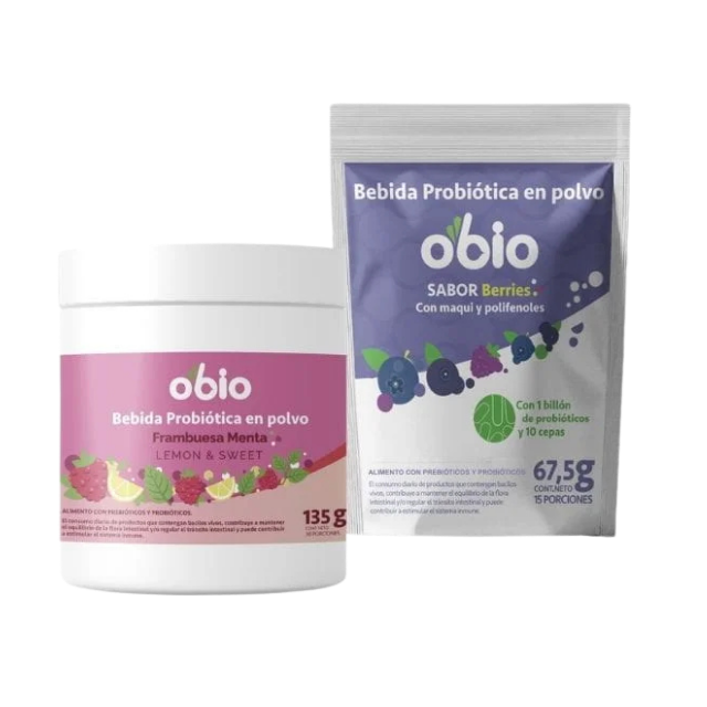 Pack Personalizable Probióticos + Fibra Prebiótica OBIO: Arma tu Mix (45 Porciones)