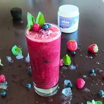 Probióticos + Fibra Prebiótica OBIO: Sabor Berries Maqui (15 Porciones)