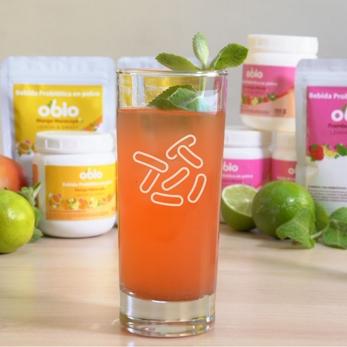 Pack Probióticos + Fibra Prebiótica OBIO: Plan 45 Días+ Botella 650cc