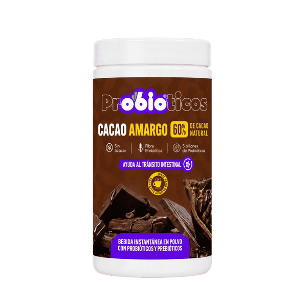 Probióticos + Fibra Prebiótica OBIO: Cacao Amargo (18 Porciones)
