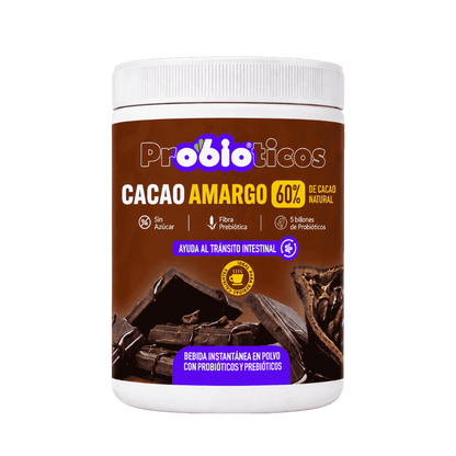 Probióticos + Fibra Prebiótica OBIO: Cacao Amargo (38 Porciones)