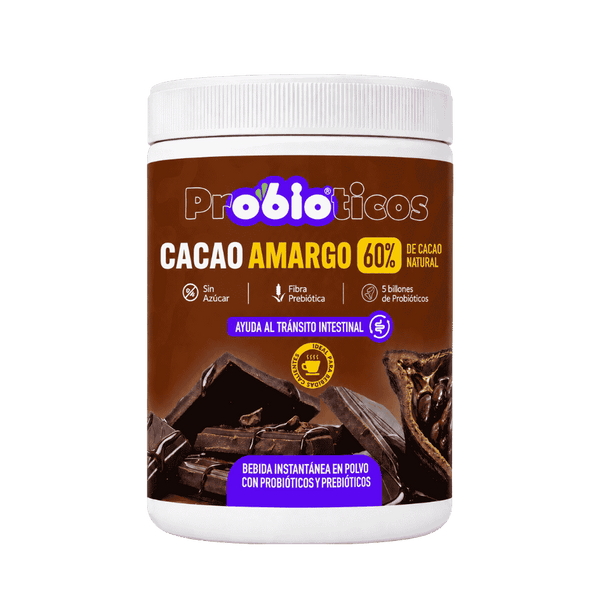 Probióticos + Fibra Prebiótica OBIO: Cacao Amargo (38 Porciones)
