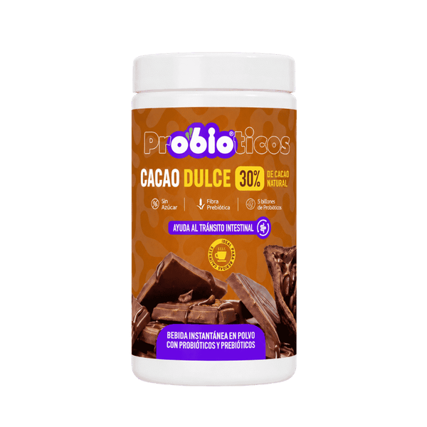 Probióticos + Fibra Prebiótica OBIO: Cacao Dulce (18 Porciones)