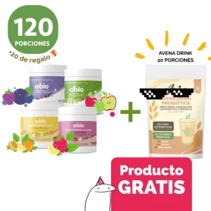 4-Pack full sabores Obio 120 Porciones + 20 porc. AVENA DRINK