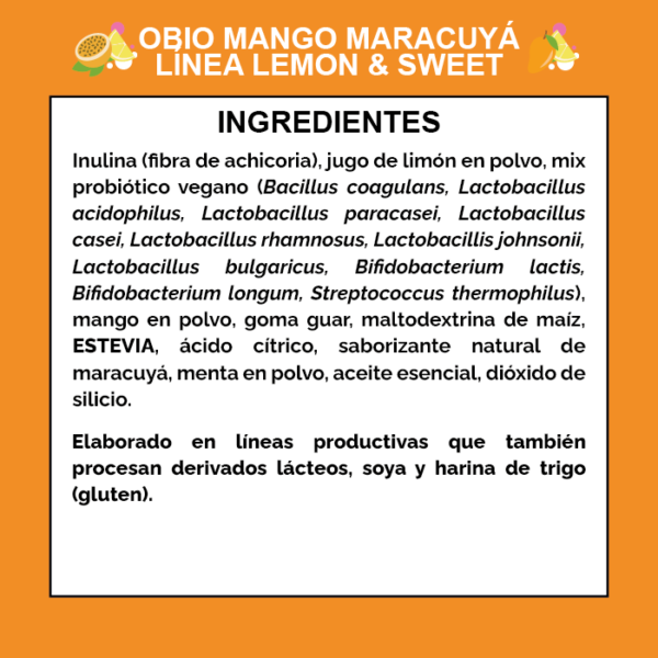 Obio Mango Maracuyá Lemon & Sweet - Imagen 6