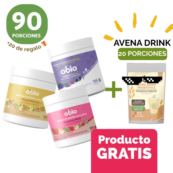 3-Pack Sabores Favoritos 90 porciones + 20 porc AVENA DRINK