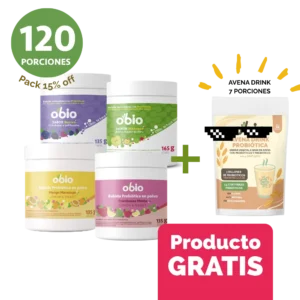 4-Pack full sabores Obio 120 Porciones