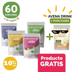 Pack sabores Obio 60 porciones + 7 porc. AVENA DRINK